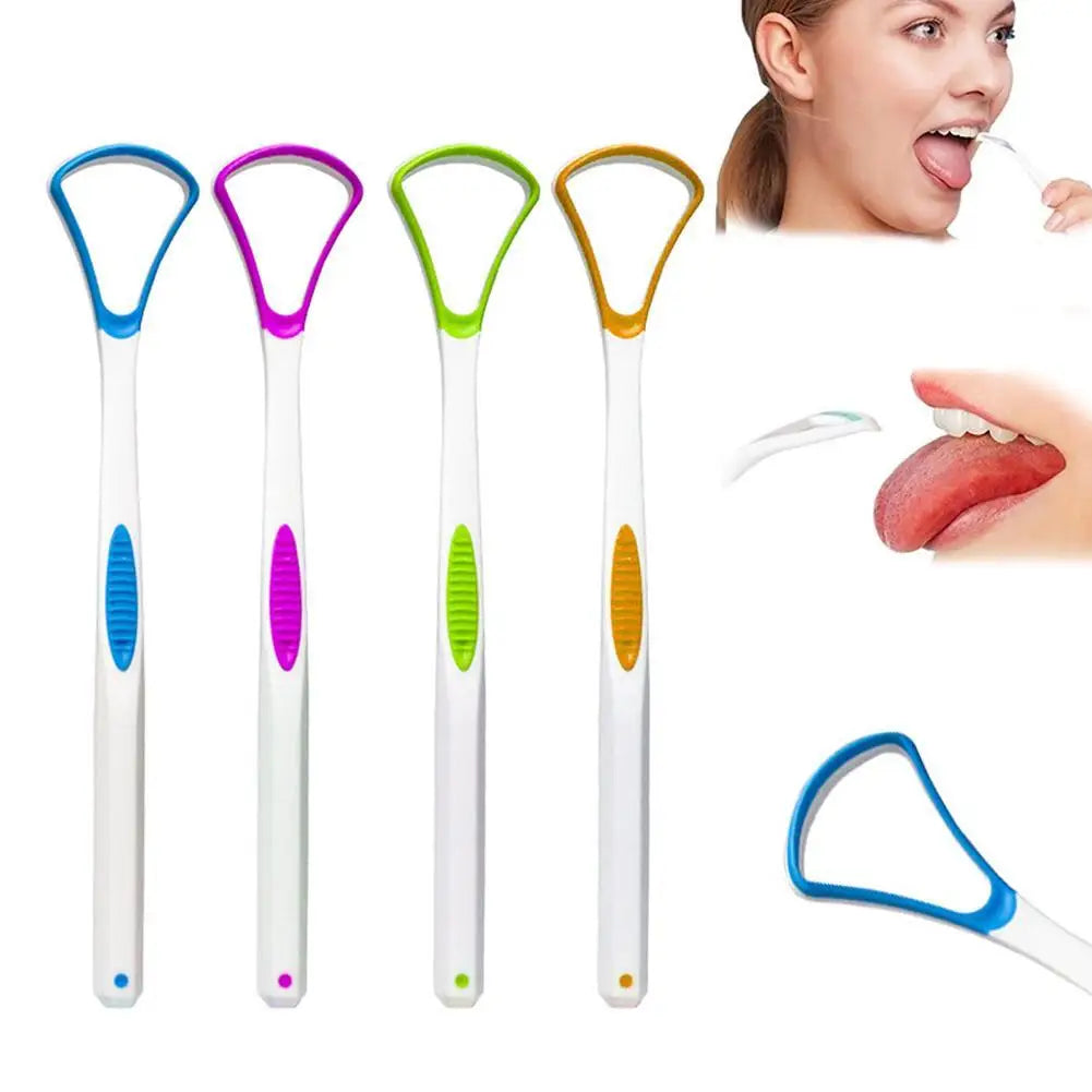 Plastic Tongue Cleaner Scraper Tounge Dental Care Hygiene 17.5*3.5CM Oral Mouth E2P2