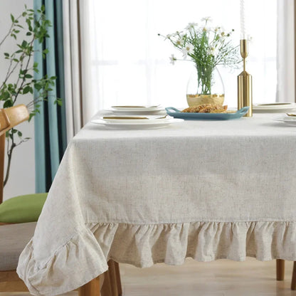 Thicken Cotton Linen Tablecloth for Wedding Home Party Dining Banquet Decoration Flax Fabric Table Cloth Luxurious Table Cover