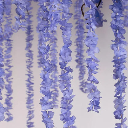 5PCS Wisteria Artificial Hanging Flower Vine for Arch Backdrop Decor Wedding Home Decoration Silk Wisteria String Fake Flower