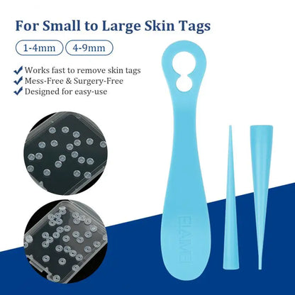 2 In 1 Auto Skin Tag Removal Kit Painless Mole Wart Remover Equipment Micro Skin Tag Treatment Tool Easy To Clean Skin Care Tool