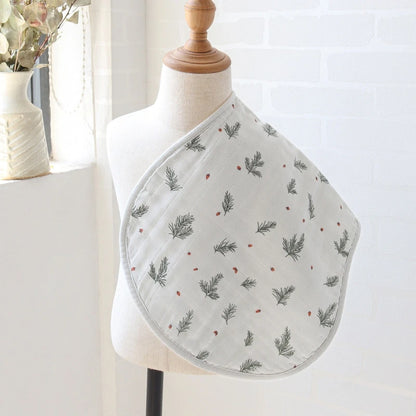 Pure Cotton Gauze Baby Bibs Four Layers Breathable Floral newborn Burp Cloths Bandana Absorbent Soft Baby Boy Girl Feeding Towel