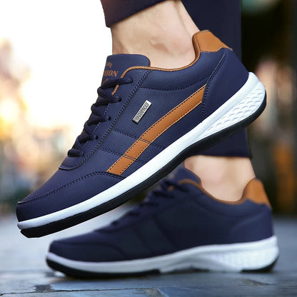 Fashion Casual Shoes Men's Outdoor PU Leather Trend Lightweight And Comfortable Lace-up Casual Shoes Outdoor Sports Shoes