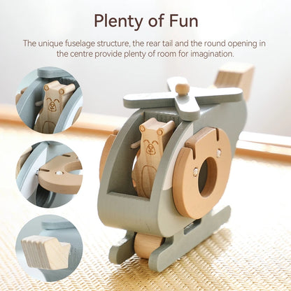Montessori Toys Baby Wooden Model Plane Baby Wooden Airplane Toy Woodiness Adornment Toys Blocks The Baby Pushed Baby Toys Gifts