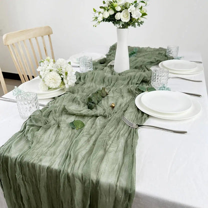Pink Table Runner Wedding Tablecloth Rustic Wedding Party Decoration Baby Shower Birthday Bridal Dinning Table Cover