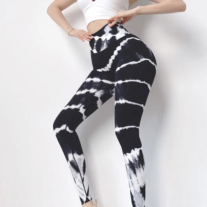 Tie-Dye Yoga Pants Gym Leggings Women Seamless Sports Leggings Women Workout Tights Running Fitness High Waist Yoga Leggings