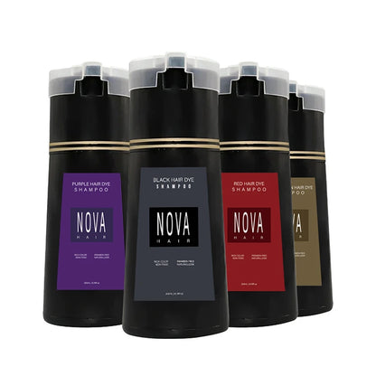 Nova Hair Dyeing Shampoo White Hair Quickly Dyed Black 3-in-1 Shampoo Fluffy Oil Control Hair Care Products Nourish Hair Shampoo