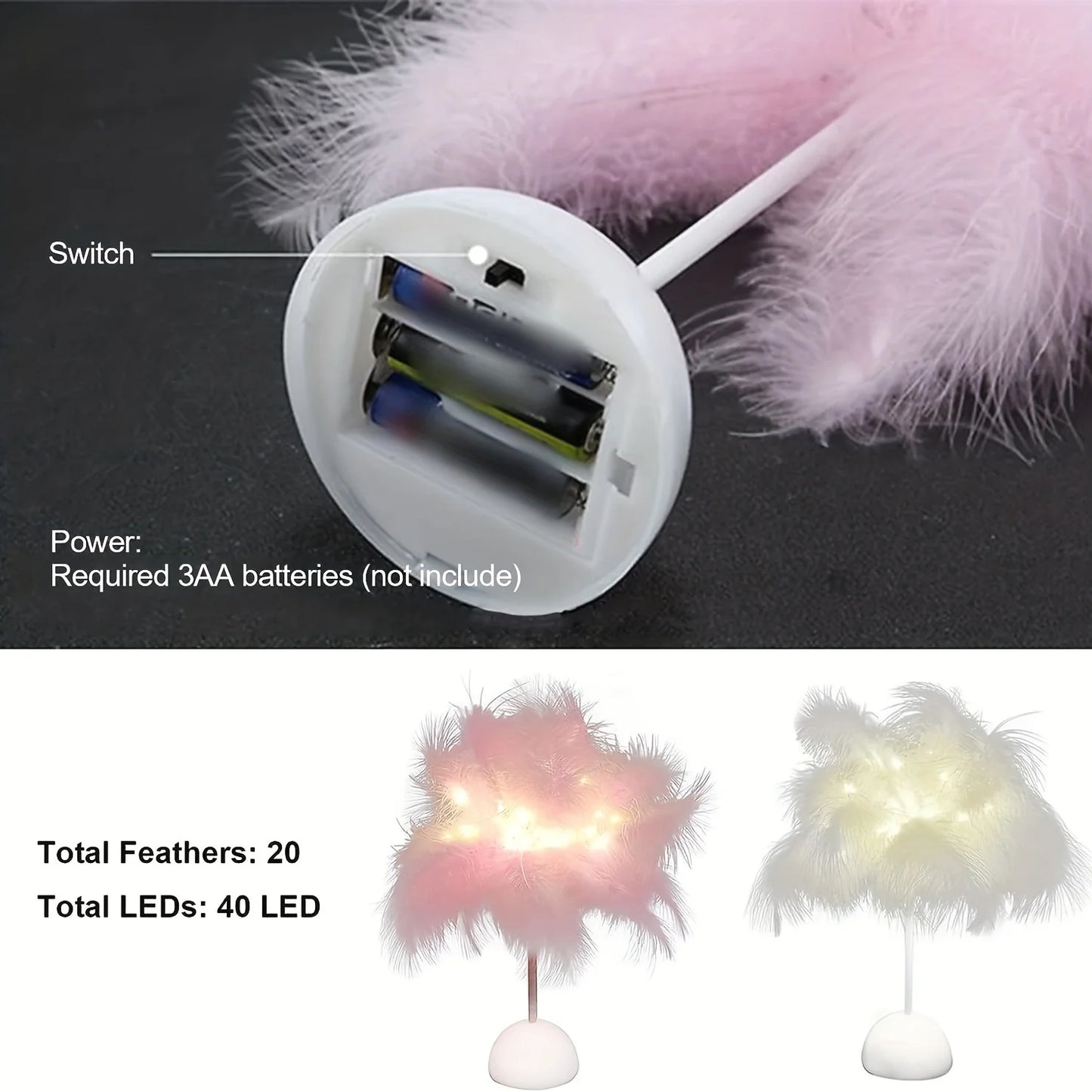 Creative Feather Table Lamp