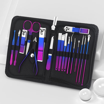 Manicure Set Pedicure Nail Clippers Set 9/18pcs Professional Grooming Tools Including Facial Fingernails and Toenails Nail Care