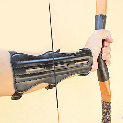 Polyurethane Leather Archery Arm Guard Forearm Protection Cover Sport Guard PU Leather For Bow Arrow Archery Gloves New