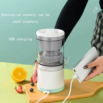 Fully Automatic Household Juicer, Portable Fruit Juicer, USB Charging Rotary Portable Small Juicer
