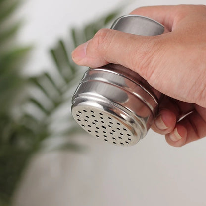 Multi-purpose Stainless Steel Seasoning Jar Salt Sugar Bottle Rotating Cover Kitchen Gadgets Spice Pepper Shaker צנצנת לתבלינים