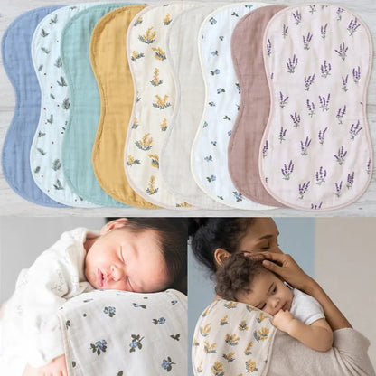 Pure Cotton Gauze Baby Bibs Four Layers Breathable Floral newborn Burp Cloths Bandana Absorbent Soft Baby Boy Girl Feeding Towel