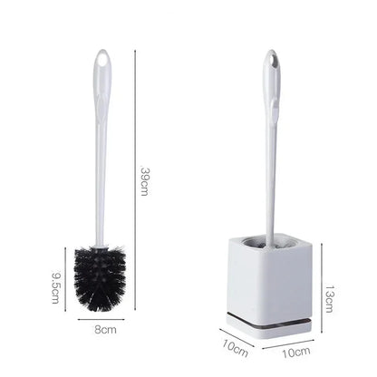 Wall-Mounted  Plastic Brush Set Clean Toilet Brush Without Dead Ends Punch-Free Base Household Bathroom Accessories