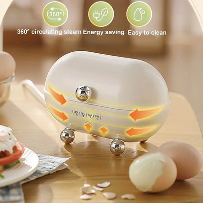 120W Smart Egg Cooker Student Dormitory Mini Rapid Breakfast Machine Multifunction Automatic Power Off Electric Steamer