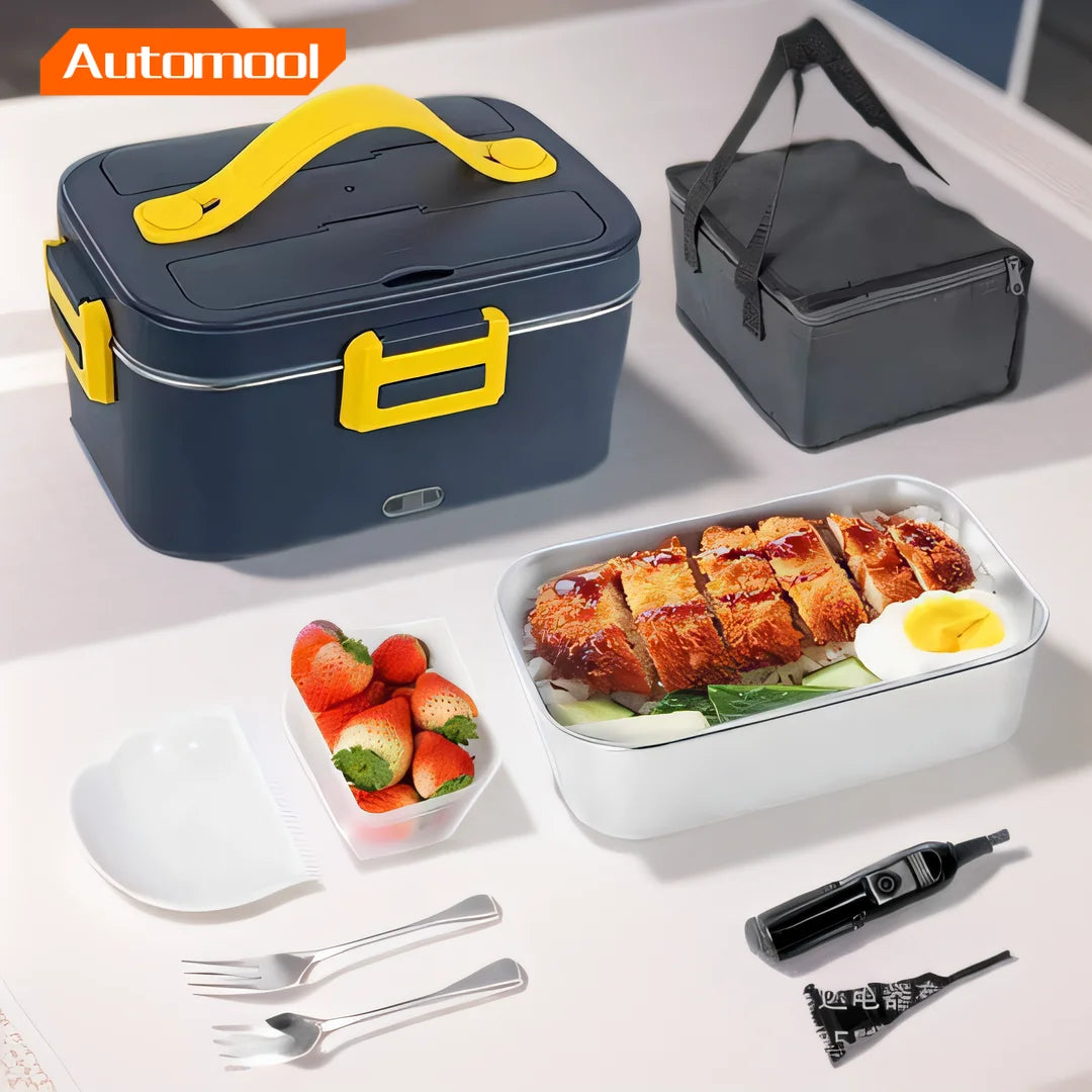Electric heated lunch box car/truck/office dining box 75W stainless steel detachable 1.8 L heating bowl 12V/24V/220V