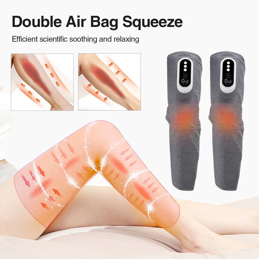 Electric Leg Massager Home Portable Leg Massage Equipment 3-Speed Hot Compress Thigh and Calf Massage Relax Muscles Relieve