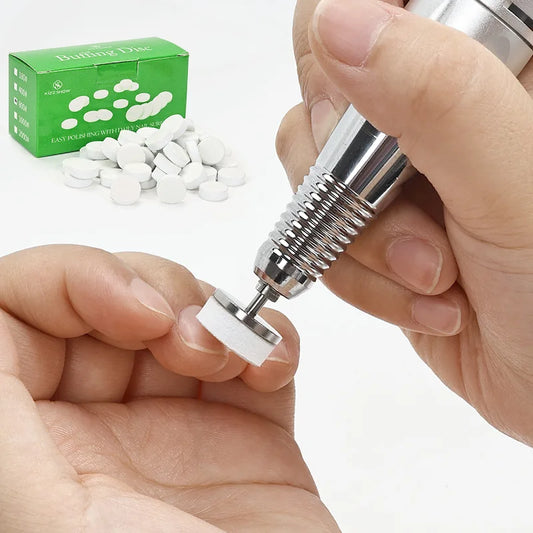 50pcs Nail Buffing Disc 15mm Polishing SandPieces For Quick Polishing Nails Manicure Tool Accessories