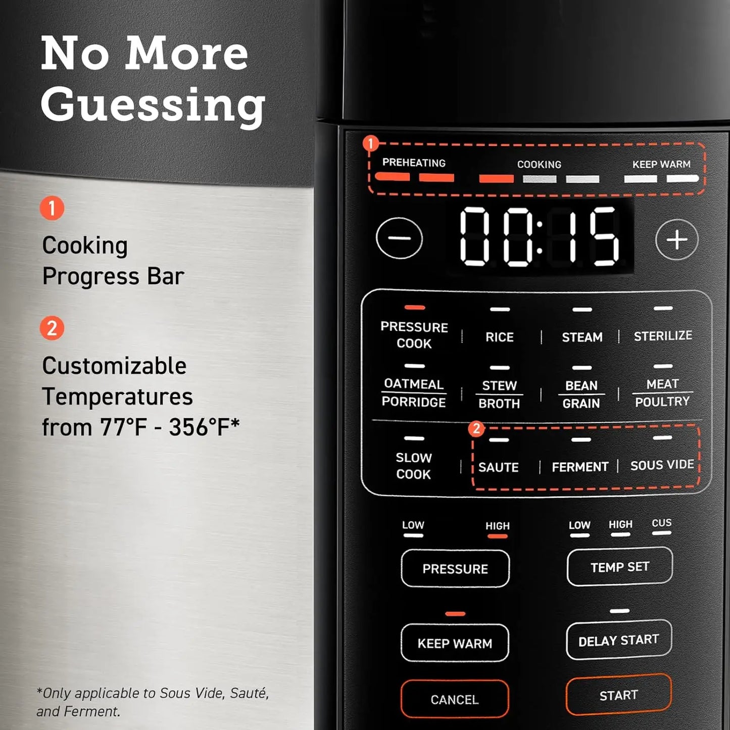 COSORI Electric Pressure Cooker 6 Quart, 9-in-1 Instant Multi Cooker, 13 Presets, Rice Slow Cooker,Stainless Steel