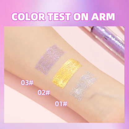 QIBEST Diamond Glitter Mascara Long Lasting Quick Dry Curling Extension Eyelashes Mascara Beauty Shiny Cosmetic For Women Makeup