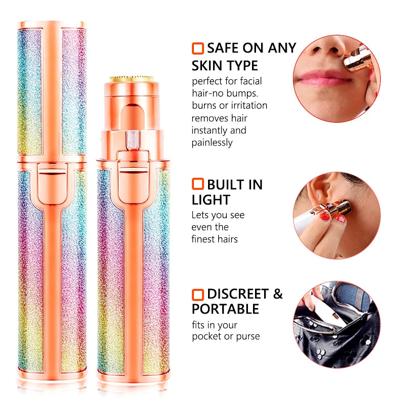 2 in 1 Electric Eyebrow Trimmer Makeup Painless Eye Brow Epilator Shaver Razors Portable Facial Hair Remover Lady depilator