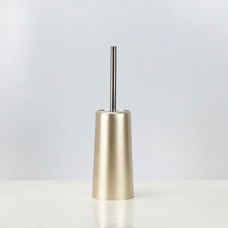 Golden Toilet Brush with Holder Wc Brush Bathroom Cleaning Brush Kit Bathroom Bath Accessories Household Floor Cleaning