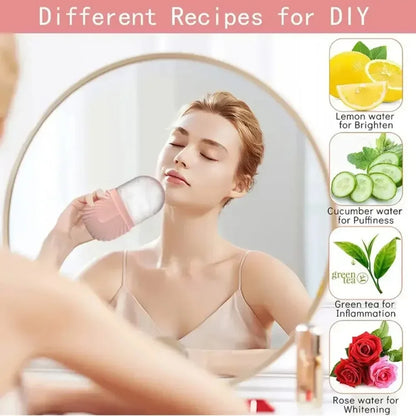 Silicone Ice Facial Roller Face Lifting Contouring Tools Ice Cube Trays Ice Globe Balls Eye Face Massager Beauty Skin Care Tool