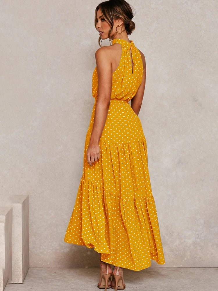 Polka Dot Halter Sundress