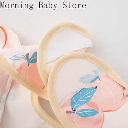 Cartoon Dots Baby Eating Bib Waterproof Anti-dirty Infant Saliva Towel Kids Feeding Apron Boys Girls Sleeveless Burp Cloths