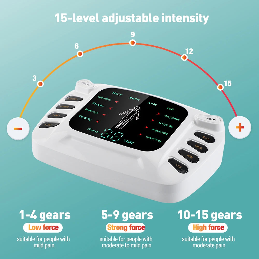 Micro Current Pulse Physical Therapy Massager Shoulder Neck Mini Physiotherapy Digital Meridian Medium Frequency