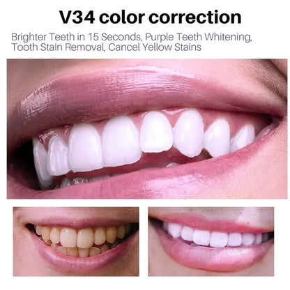 V34 Mousse Toothpaste 50ml Teeth Whitening Removing Yellow Teeth Cleaning Tooth Stain Oral Fresh Tooth Oral Cleaning Product