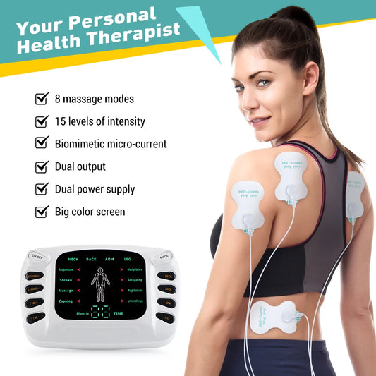 Micro Current Pulse Physical Therapy Massager Shoulder Neck Mini Physiotherapy Digital Meridian Medium Frequency