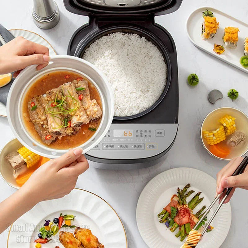 Midea 3L Electric Rice Cooker Multicooker Non-Stick Universal Cooking Machine Small Flat Cooker Appliances For Kitchen and Home