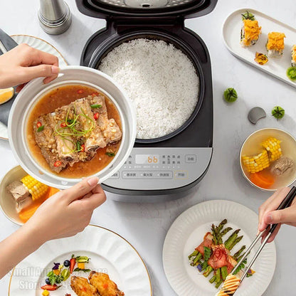 Midea 3L Electric Rice Cooker Multicooker Non-Stick Universal Cooking Machine Small Flat Cooker Appliances For Kitchen and Home