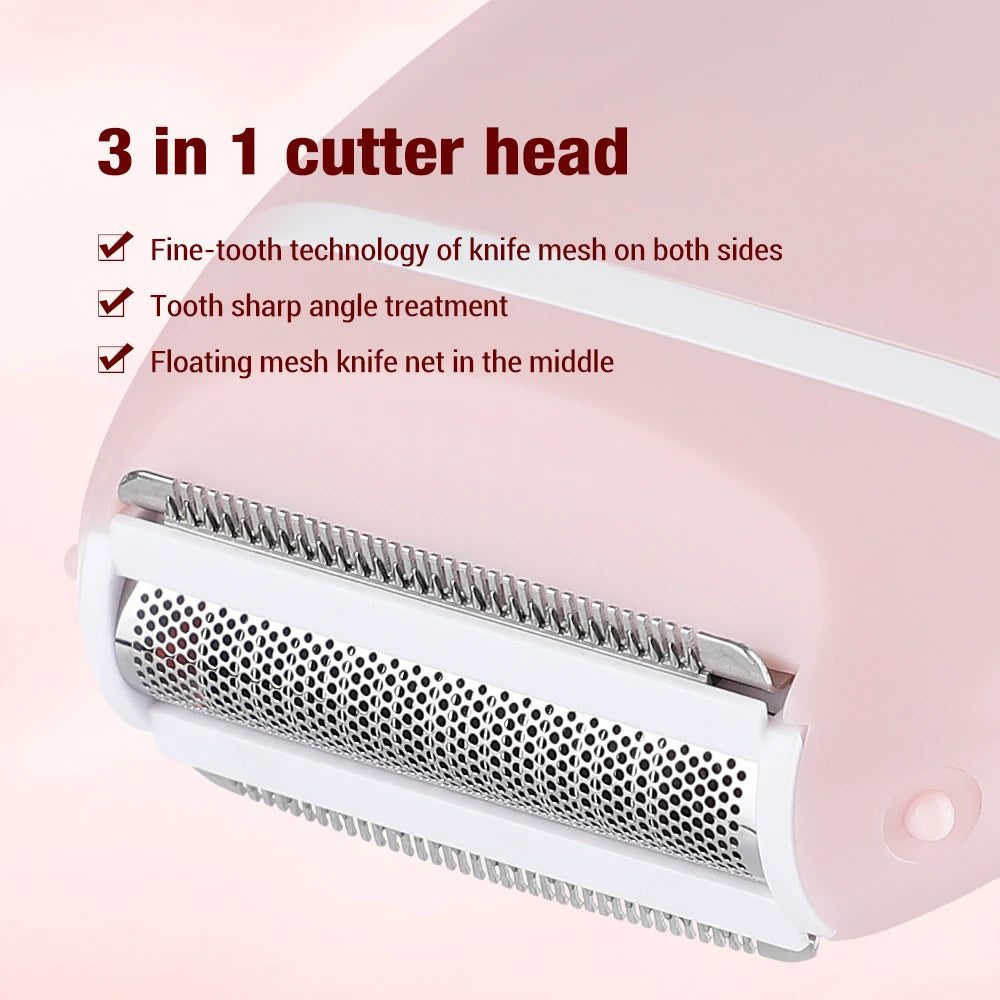 3 in 1 Girl Women's Hair Removal Shaver Mini Razor Special Whole Body Shaving Knife Armpit Intimate Area Electric Cleanser