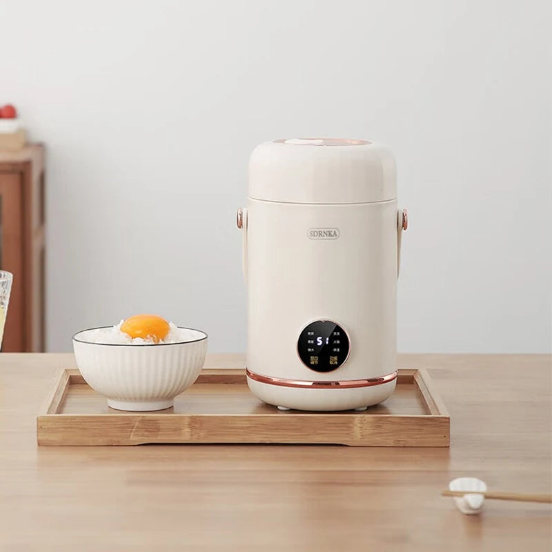 1L Rice Cooker Mini Portable Electric Cooker Ceramic Glazed Liner Multifunctional Electric Hot Pot 220V Home Kitchen Appliances