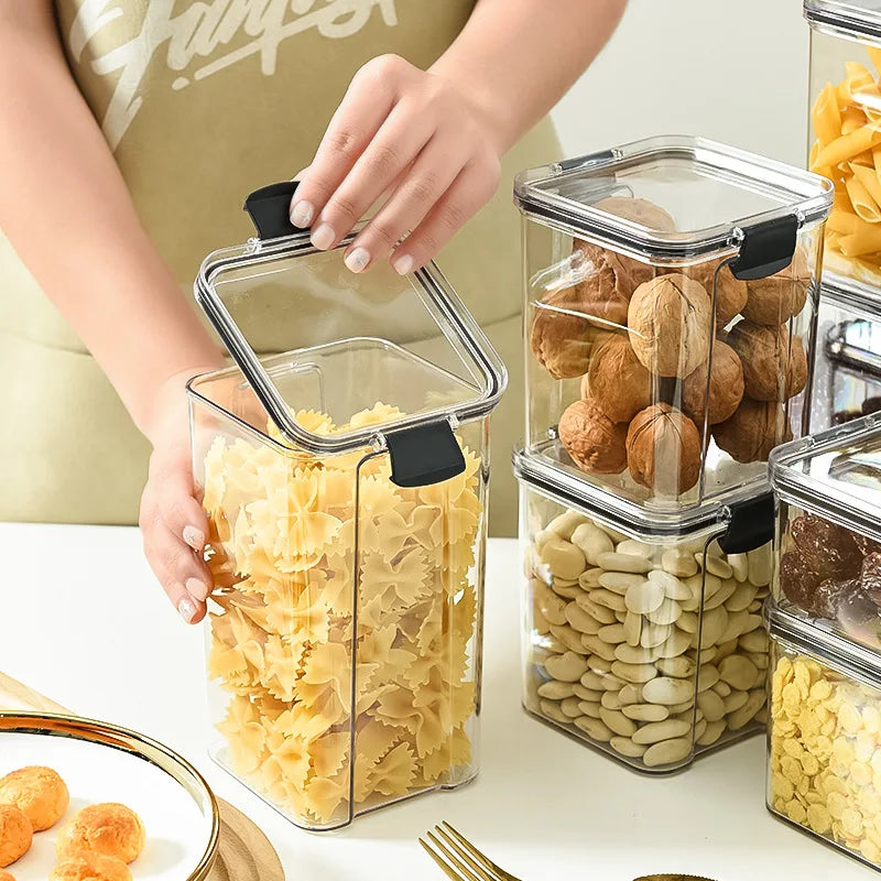 Kitchen Multigrain Snack Sealed Storage Box Dried Fruit Dried Goods Jar Drawer Storage Container Moisture Proof Box Plastic