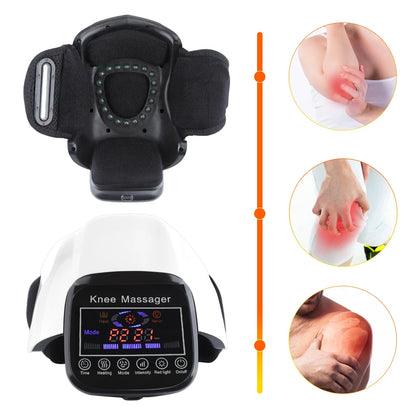 Knee Massage Electric Heating Infrared Pad Air Pressure Vibration Physiotherapy Instrument LCD Display Joint Pain Relief 3 Level