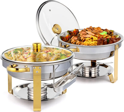 5QT 2-12 Packs Chafing Dish Buffet Set for Catering Event Party