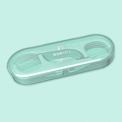 10PCS Portable Teeth Flosser Storage Box Traveling Camping Practical Clean Floss Stick Oral Care Teeth Floss Pick Dispenser
