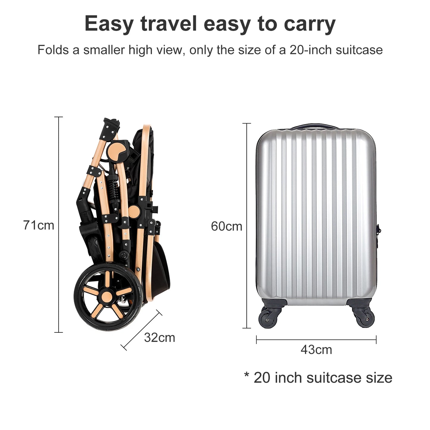 High quality newborn Lightweight  Baby Stroller  Folding Cart  Comfort Baby Stroller 3 in 1 Child Safety Seat With ISOfix