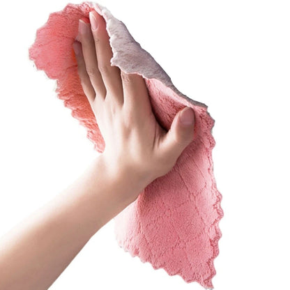 Practical Kitchen Cleaning Rag Double-Sided Dish Washing Cloth Strong Absorbent Scouring Pad Dry Wet Kitchen Towel Toallas