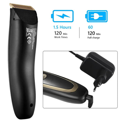 Professional Digital Hair Trimmer Rechargeable Electric Hair Clipper Men's Cordless Haircut Adjustable Ceramic Blade Man Shaver
