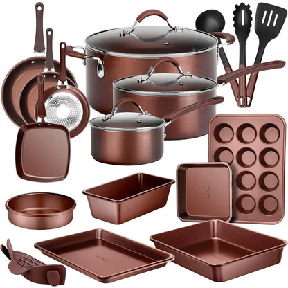 Cooking Pots Sets Non Stick Frying Pans Oven Pot Non-stick Cookware For Kitchen Pots Offers Lids Utensil - Set Dining