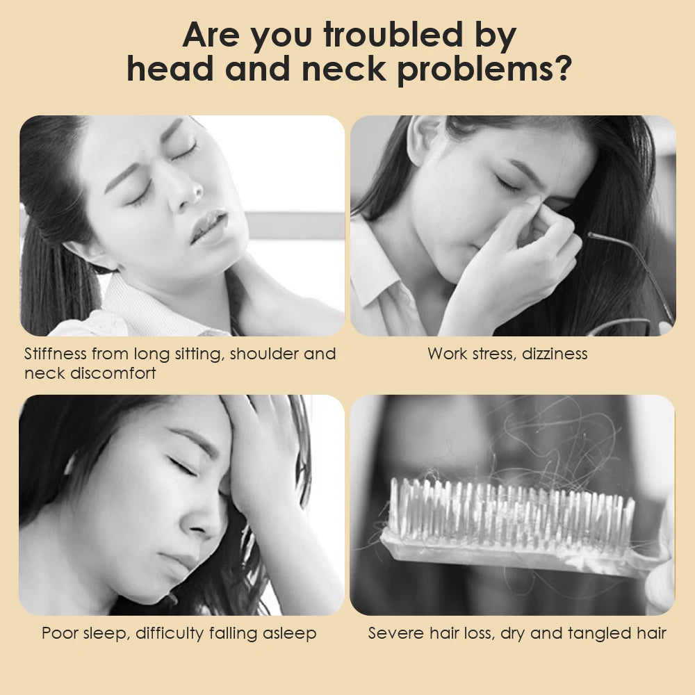 Six-Claw Massage Comb Deer Antler Scraping Whole Body Promote Blood Circulation Natural Sandalwood Nourish Improve Hair Health