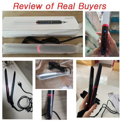 Professional Hair Straightener Curler Electric Splint Flat Iron Negative Ion Straight Curling Iron Plates Corrugation Hair Care