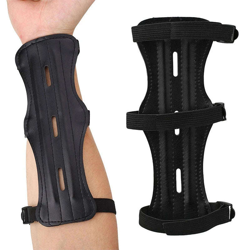 Polyurethane Leather Archery Arm Guard Forearm Protection Cover Sport Guard PU Leather For Bow Arrow Archery Gloves New