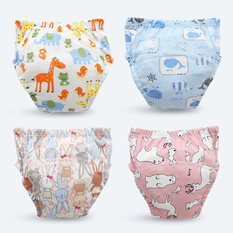0-3Y Newborn Baby Training Pants Washable Cotton Urine Cloth Bag Learning Pant Kids Cloth Diaper Pocket Breathable Diapers