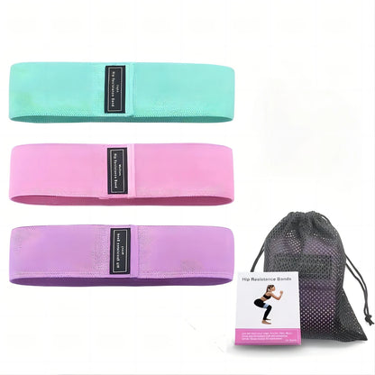 Fabric Resistance Hip Booty Bands Glute Thigh Elastic Workout Bands Squat Circle Stretch Fitness Strips Loops Yoga Gym Equipment