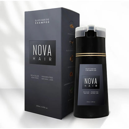 Nova Hair Dyeing Shampoo White Hair Quickly Dyed Black 3-in-1 Shampoo Fluffy Oil Control Hair Care Products Nourish Hair Shampoo