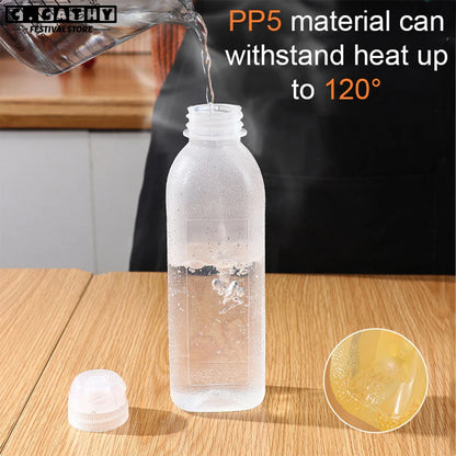 300/500ml Oil Bottle Transparent Olive Oil Pot Soy Sauce Leak-Proof Kitchen Cooking Household Camping BBQ Tools
